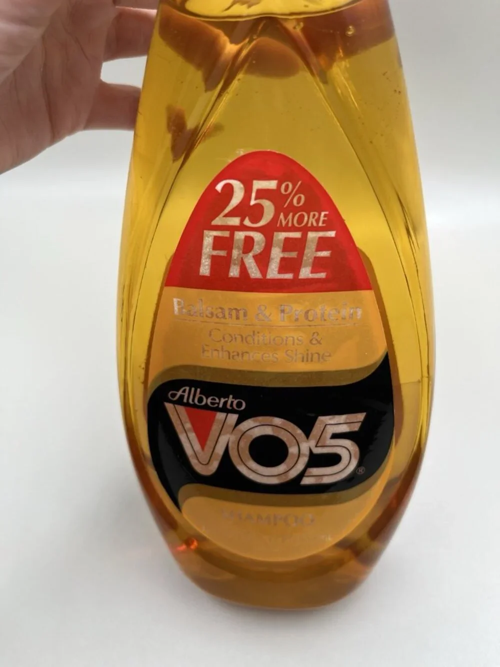 Vintage 90s Alberto VO5 Balsam & Protein Shampoo 25% More Amber 18.75 FL Oz